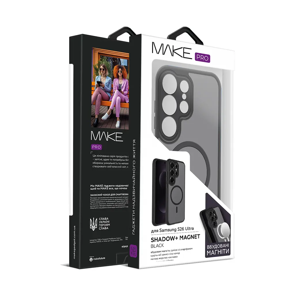 Чохол MAKE Samsung S26 Ultra Shadow+ Magnet Black - фото 2