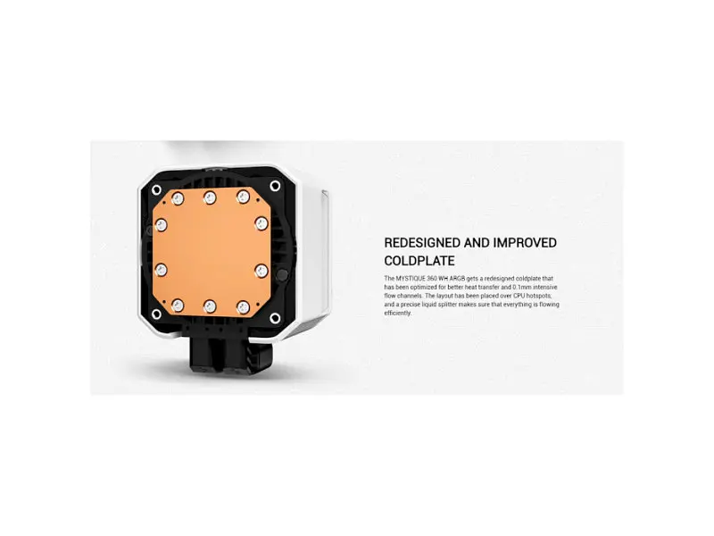 Водяне охолодження Deepcool MYSTIQUE 360 ARGB White (R-LX360-WHDSNMCP-G-1) - фото 11
