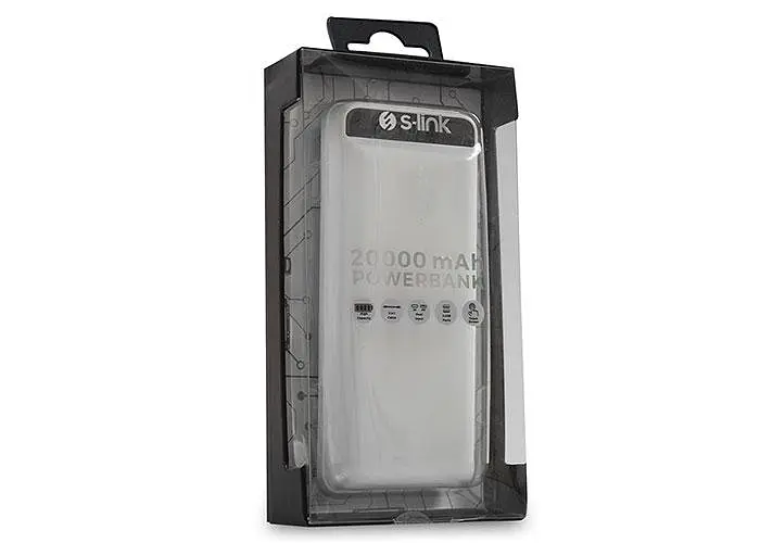 Зовнішній акумулятор Power Bank S-LİNK IP-G21 2хUSB Ліхтарик 20000mAh White (3_02403) - фото 4