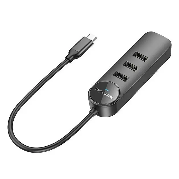 Конвертер Адаптер Borofone DH6 Erudite 4-in-1 Gigabit Ethernet Adapter 20 см - фото 6