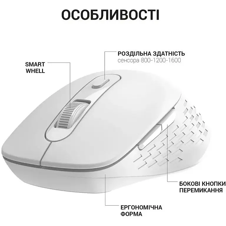Миша OfficePro Wireless біла (M230W) - фото 5