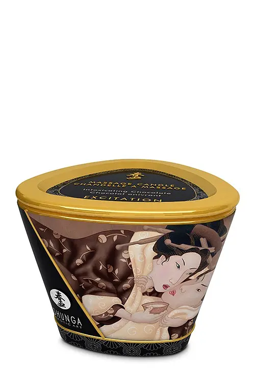 Масажна свічка Shunga Candle Chocolate з ароматом шоколаду, 170 мл - фото 2