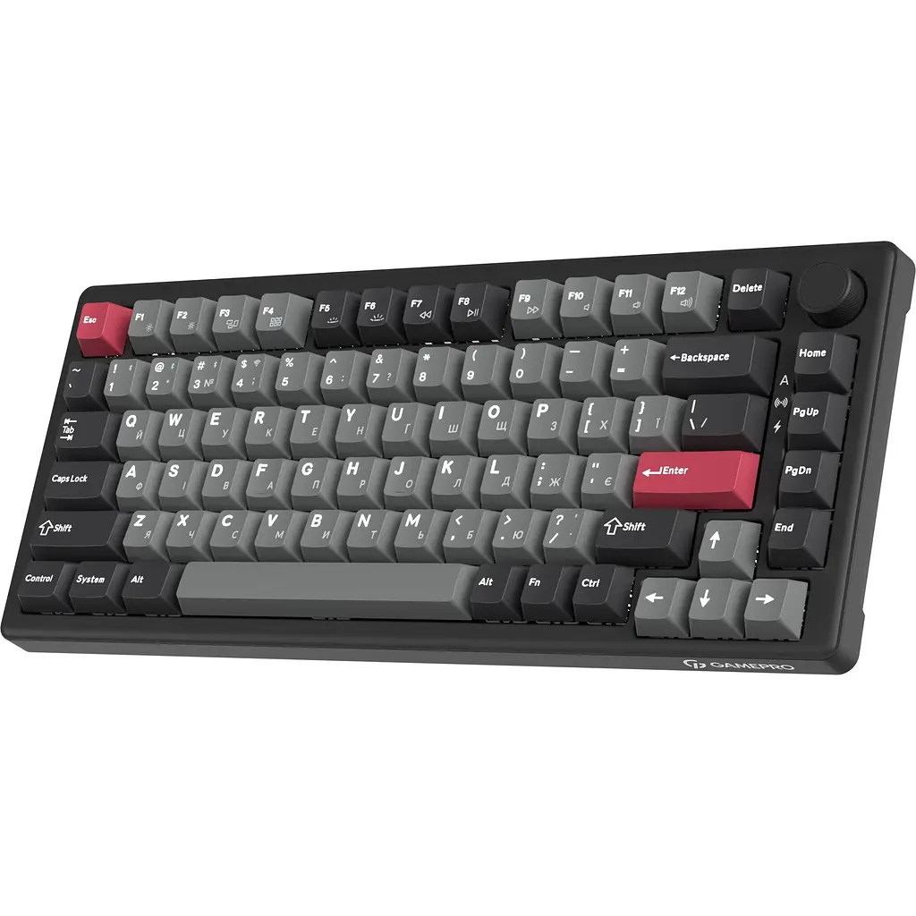 Клавиатура GamePro Asgard Yord Keychron Super Red Switch Wireless/Bluetooth/USB Black беспроводная (MK266BK) - фото 3