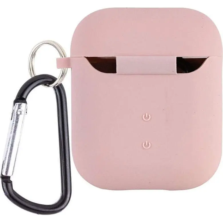 Чохол Silicone Case + Carabine для Apple AirPods Pink Sand [35592] - фото 2