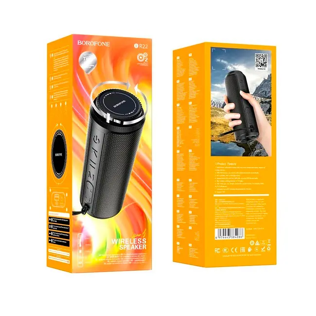 Бездротовий Bluetooth динамік Borofone BR22, 2x5W, 1200mAh, дистанція до 10m, Black, Box - фото 3