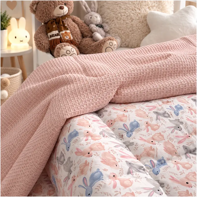 Плед дитячий MirSon Poplin Waffle Rabbits 110х140 см (2200013892519) - фото 5