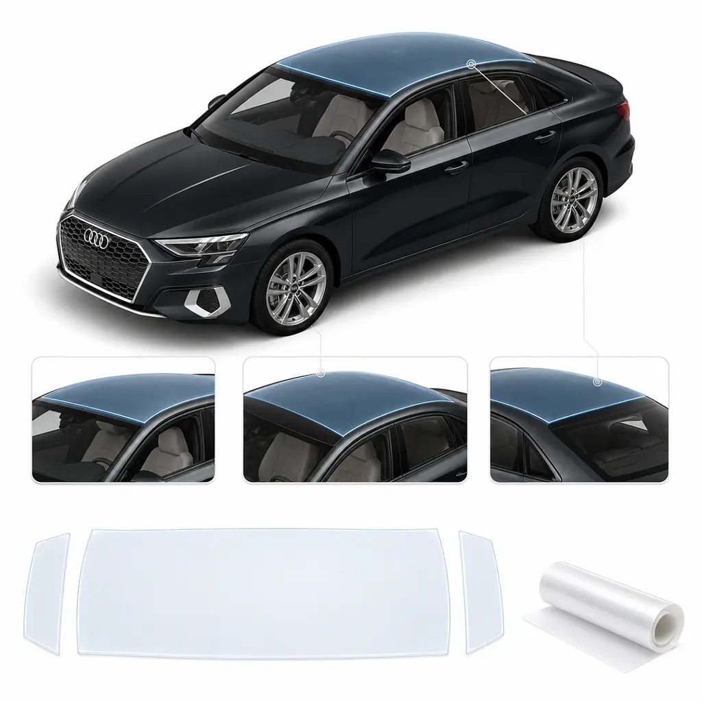 Антигравійна захисна бронеплівка за лекалами для Audi A3 8Y 2020-2024 - зона даху