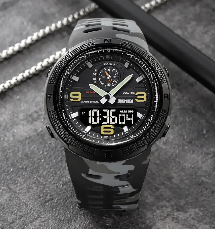 Спортивний годинник чоловічий Skmei 1655 Чорний (2702763253) - фото 4