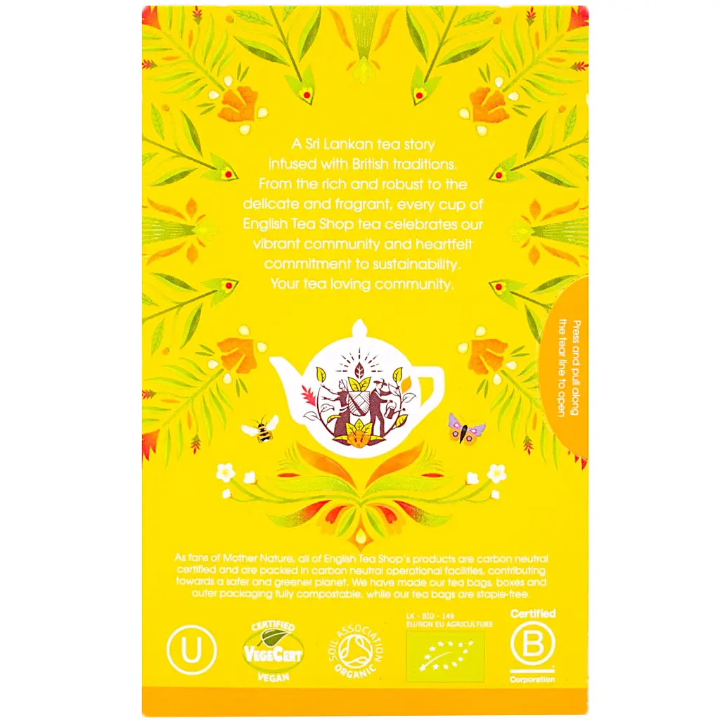 Чай трав`яний English Tea Shop лемонграс-імбир-цитрус органічний 30 г (20 шт. х 1.5 г) (572221) - фото 4