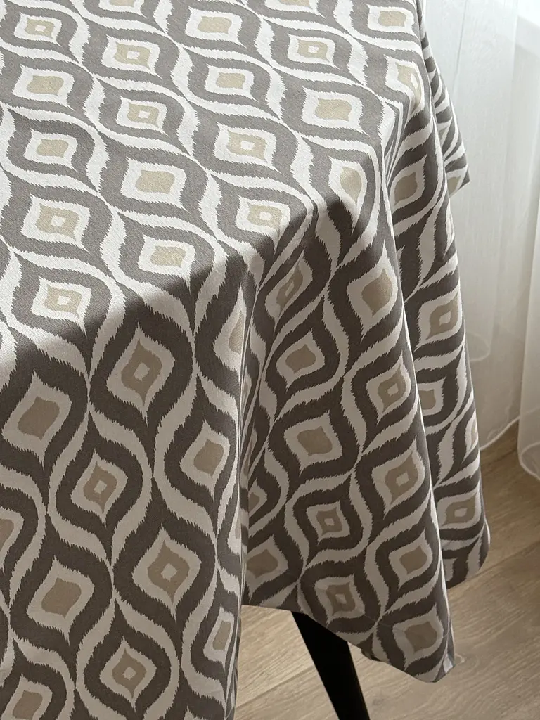 Скатертина столова Ecotton DUCK 170х200 см водовідштовхувальна Абстракт сірий (27951/29) (25032) - фото 6