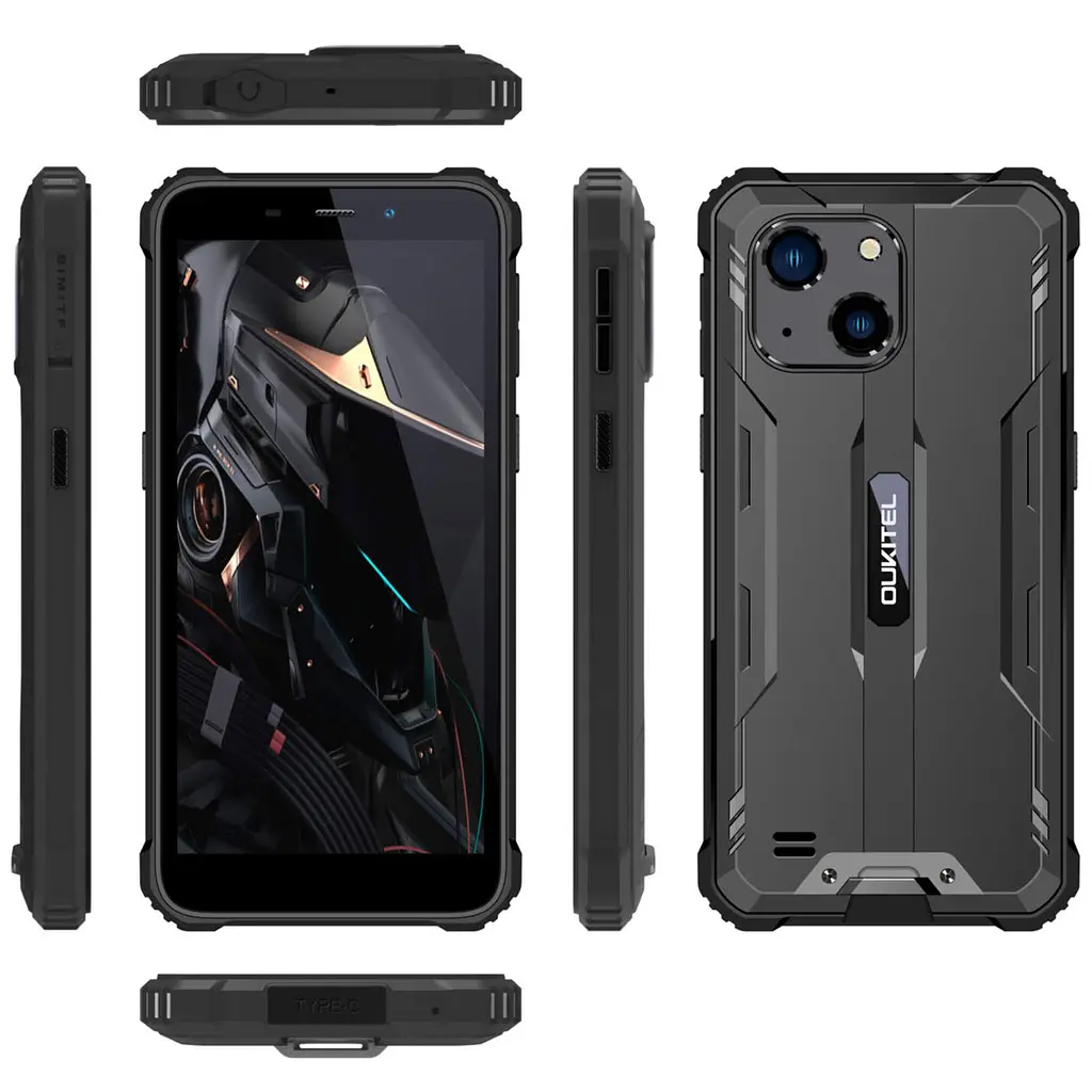 Смартфон Oulitel G2 593"HD+ /4GB/64GB/ T606/6300mAh /13+5Мп/ IP69K /NFC Black - фото 8