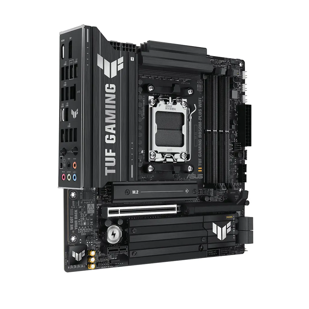 Материнская плата Asus TUF GAMING B850M-PLUS WIFI7 sAM5 B850 4xDDR5 M.2 HDMI DP Wi-Fi BT mATX - фото 3