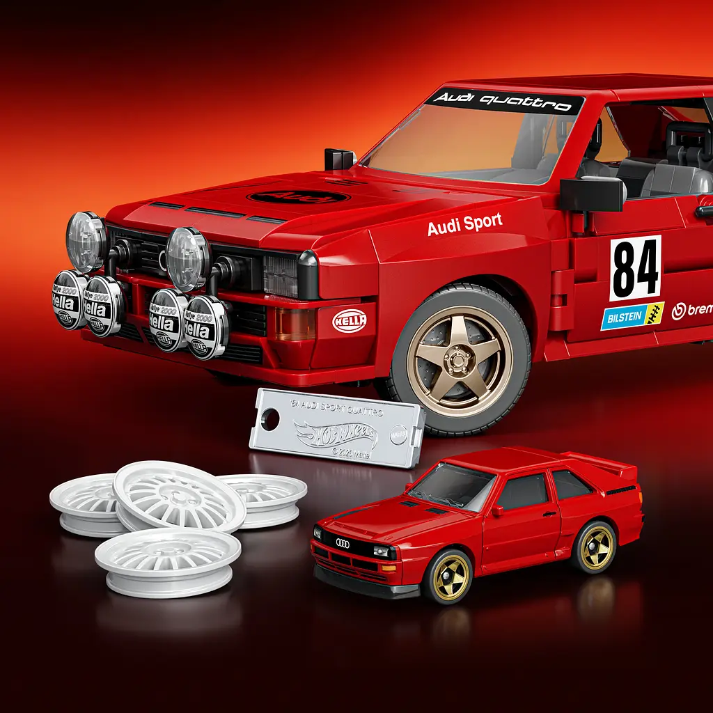 Колекційна машинка-конструктор Mattel Brick Shop Elite Audi ‘84 Sport Quattro (JLK39) - фото 4