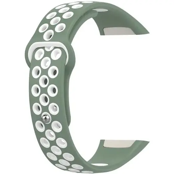 Ремінець DK Silicone Sport Band Nike для Honor Band 6 / 7 (012812) (light green / white) - фото 3