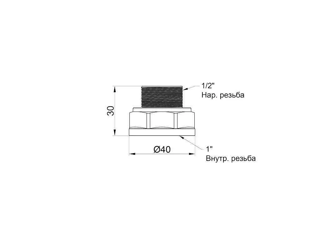 Перехідник SD PLUS 1"x1/2" З (жовт.) SD4092515 - фото 3