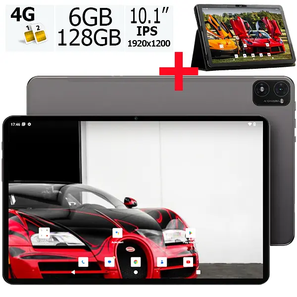 Планшет-телефон Adronix Neo Tab 10 LTE Grey 6GB/128GB DUAL SIM 10.1" IPS FULL HD 1920x1200 + Чохол-книжка - фото 2