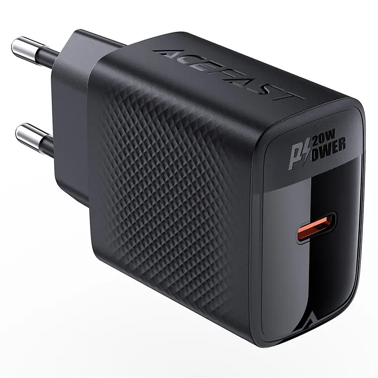 Мережевий зарядний пристрій Acefast A82 PD20W GaN single USB-C charger чорний - фото 3