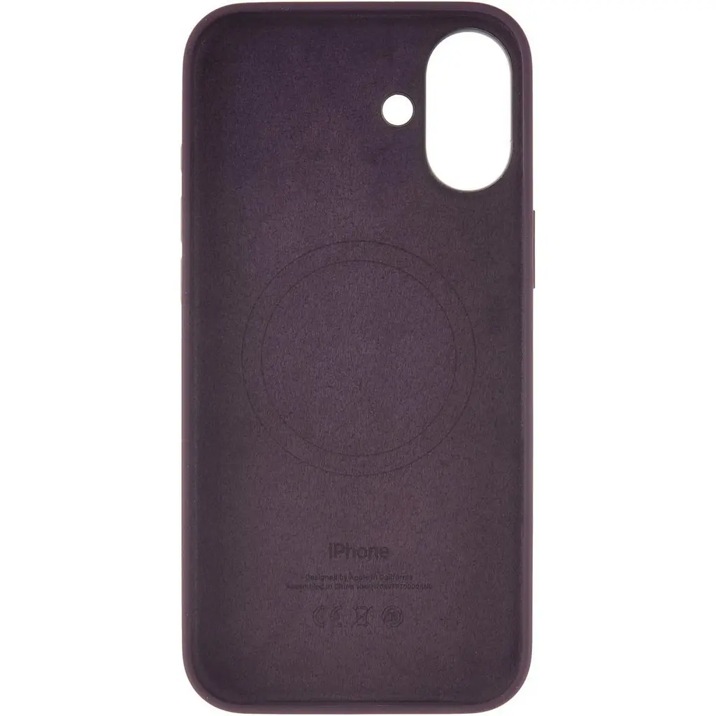 Силіконовий чохол з MagSafe для Apple iPhone 16 Plus сливовий AAA [175885] - фото 2