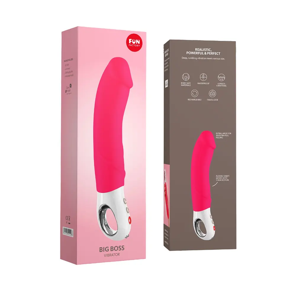 Вібратор для точки G Fun Factory BIG BOSS pink, дуже потужний, 23,5 см - фото 7