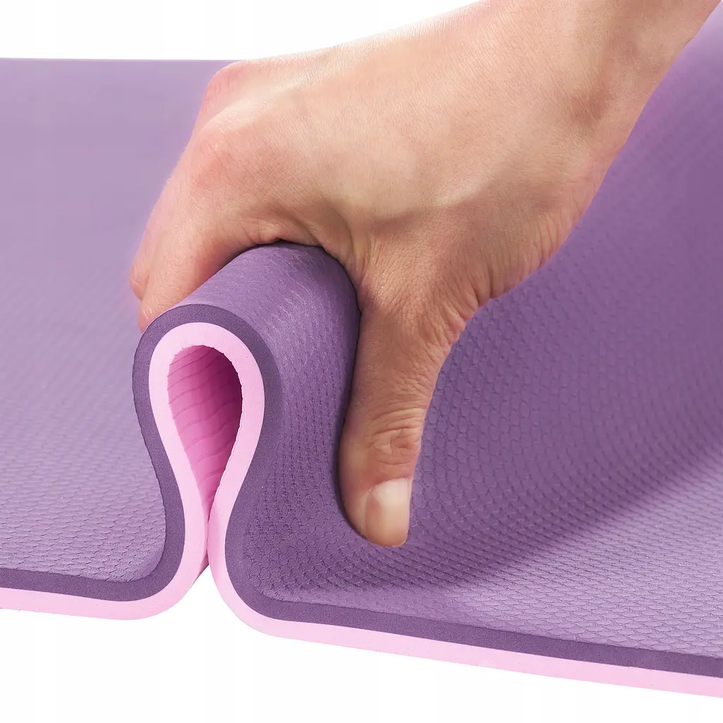 Килимок (мат) спортивний 4FIZJO TPE 180 x 60 x 0.6 см для йоги та фітнесу Violet/Pink (P-5907739316950) - фото 6