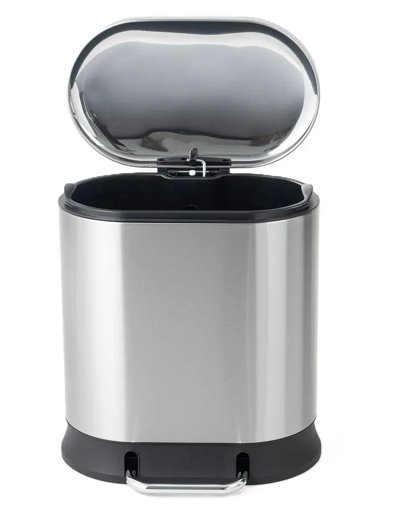 Відро для сміття з плавним закриттям овальне Mixxus Premium Strong-TC0105 SS Color 5л нержавіюча сталь MI7080, Нержавіюча сталь - фото 6