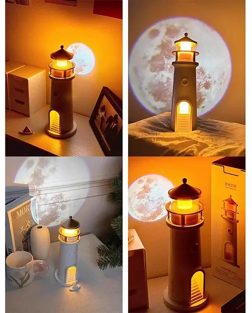 Нічник маяк з проекцією місяця з датчиком руху LightHouse 3D - фото 5