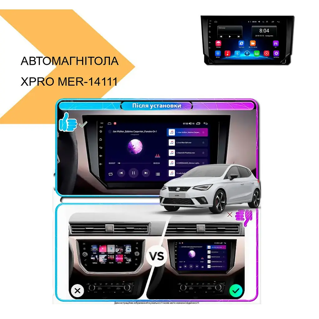 Автомагнитола 9 Android 10.1 XPRO для Hyundai Tucson/IX35 2012-2014 (MER-14111_6006) - фото 2