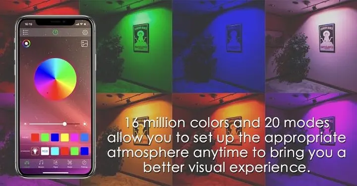 Ліхтар вуличний прожектор RGB управління через Bluetooth світильник Smart LED 7980 IP66 15W - фото 9