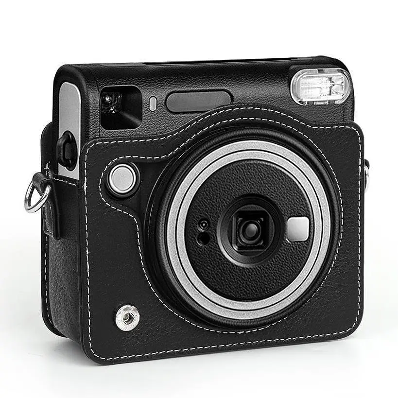 Подарунковий набір камера Fujifilm Instax Square SQ40 Фотопапір 20 шт. Чохол Фотоальбом 80 фото Чорний - фото 2