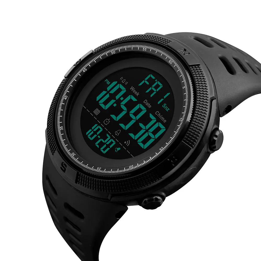 Наручний годинник чоловічий Skmei 1251 All Black, 1251BK (12290) - фото 4
