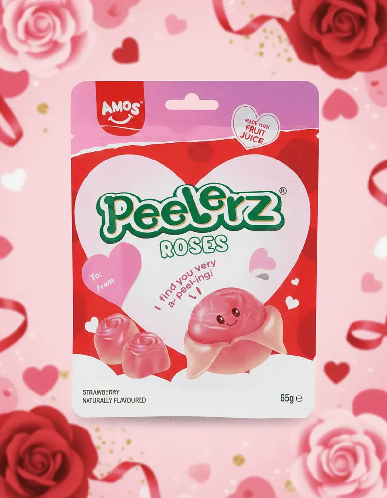 Жувальні цукерки Amos Peelerz Gummy Roses 65г - фото 2