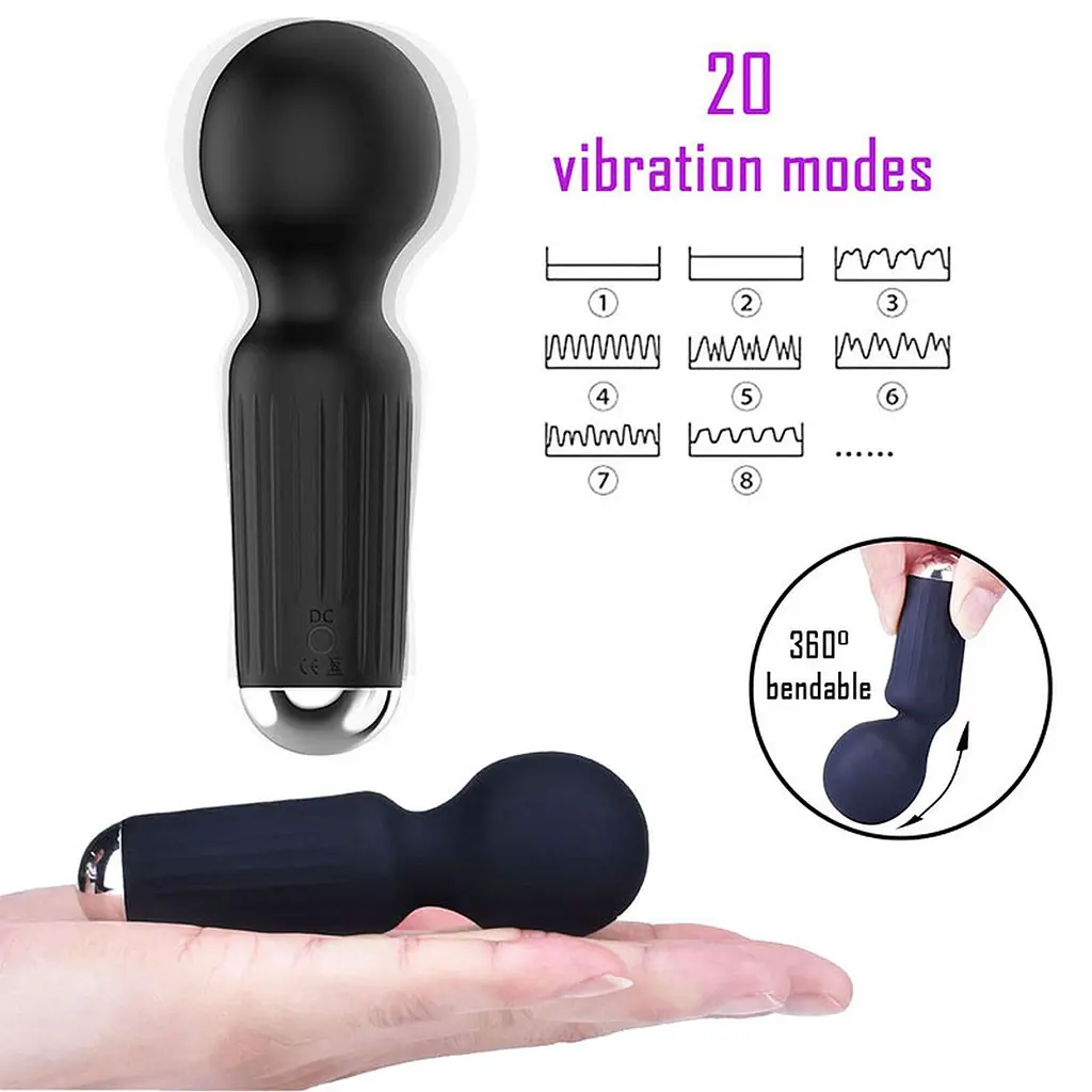 Вібромасажер B - Series Magic Rechargeable Mini, 11 см (чорний) - фото 4
