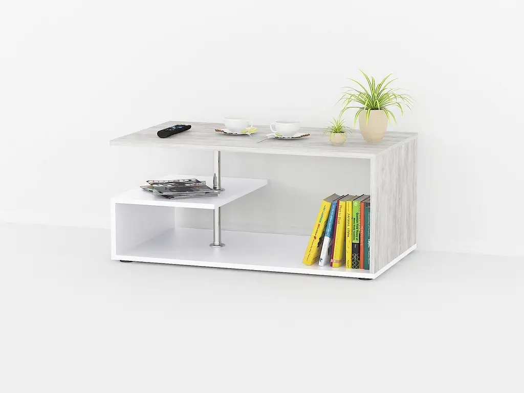 Стол журнальный Moreli Forte Martin Бетон / Белый (id27-0000-69-beton-white) - фото 2