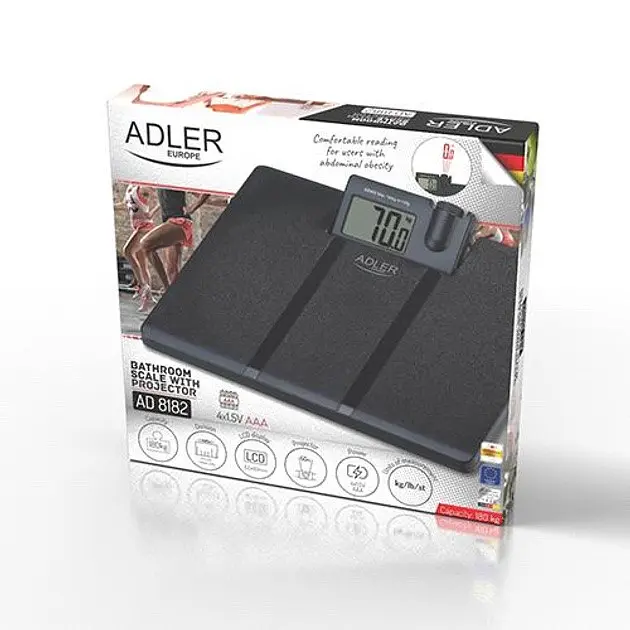 Ваги підлогові Adler AD 8182 до 180 кг дисплей з проєктором на стіну автовідключення - фото 8