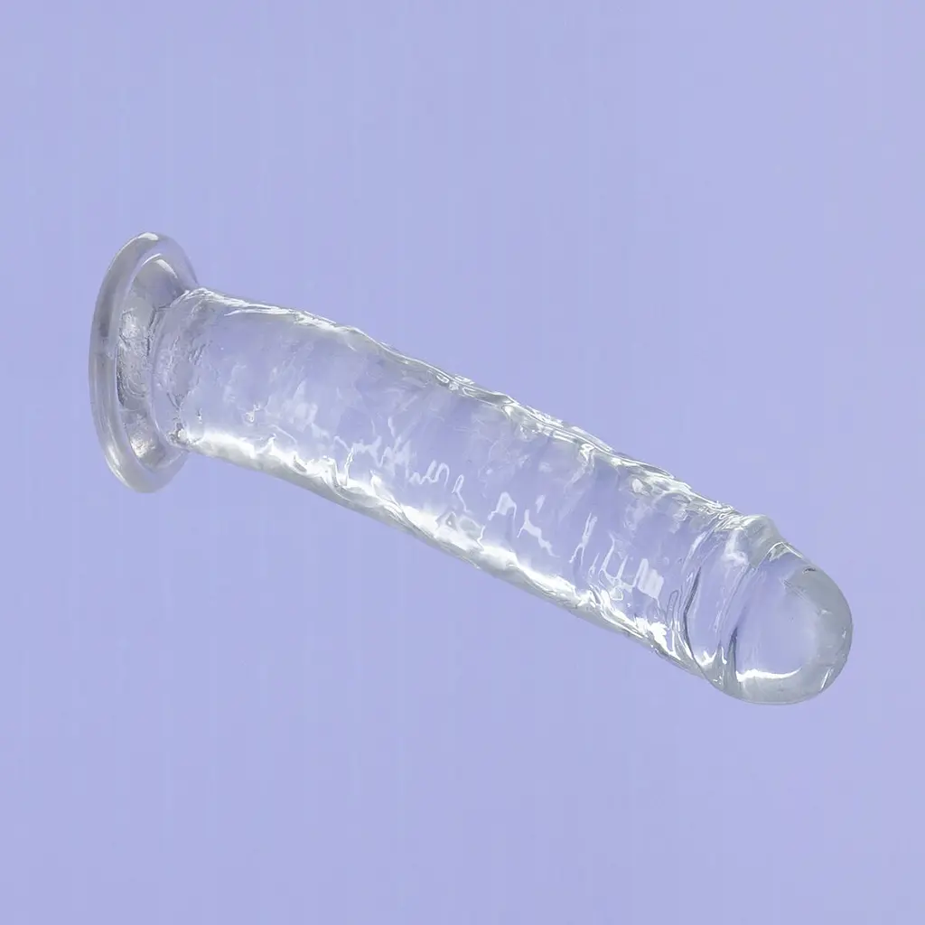 Прозорий фалоімітатор на присосці Addiction Crystal Vertical Dong 7”, 17.78х3.1 см - фото 3