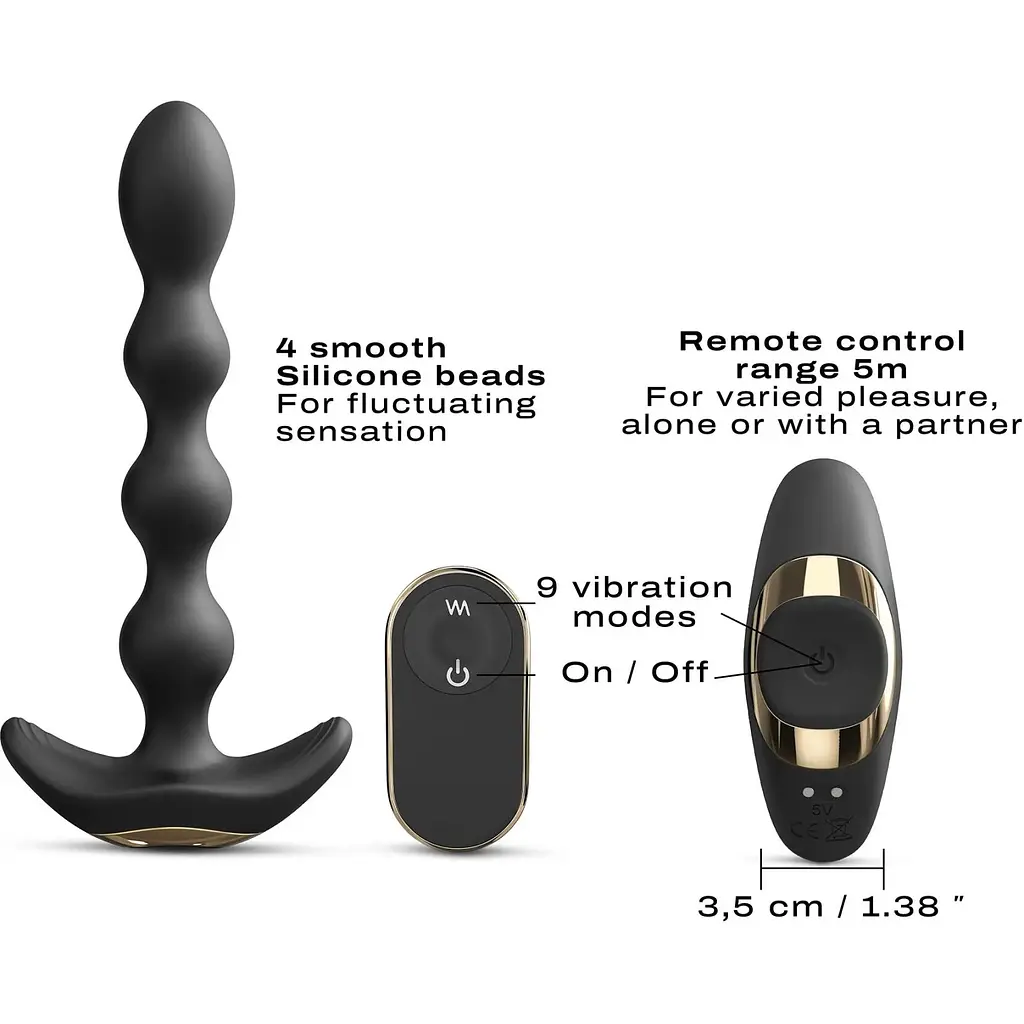 Анальный вибратор-ожерелье Dorcel Flexi Balls - фото 4