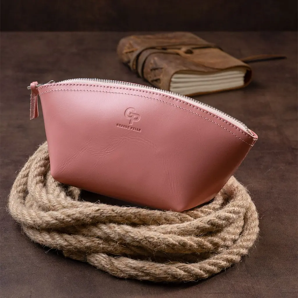 Жіноча косметичка зі шкіри Amelin Grande Pelle 11299 - фото 7