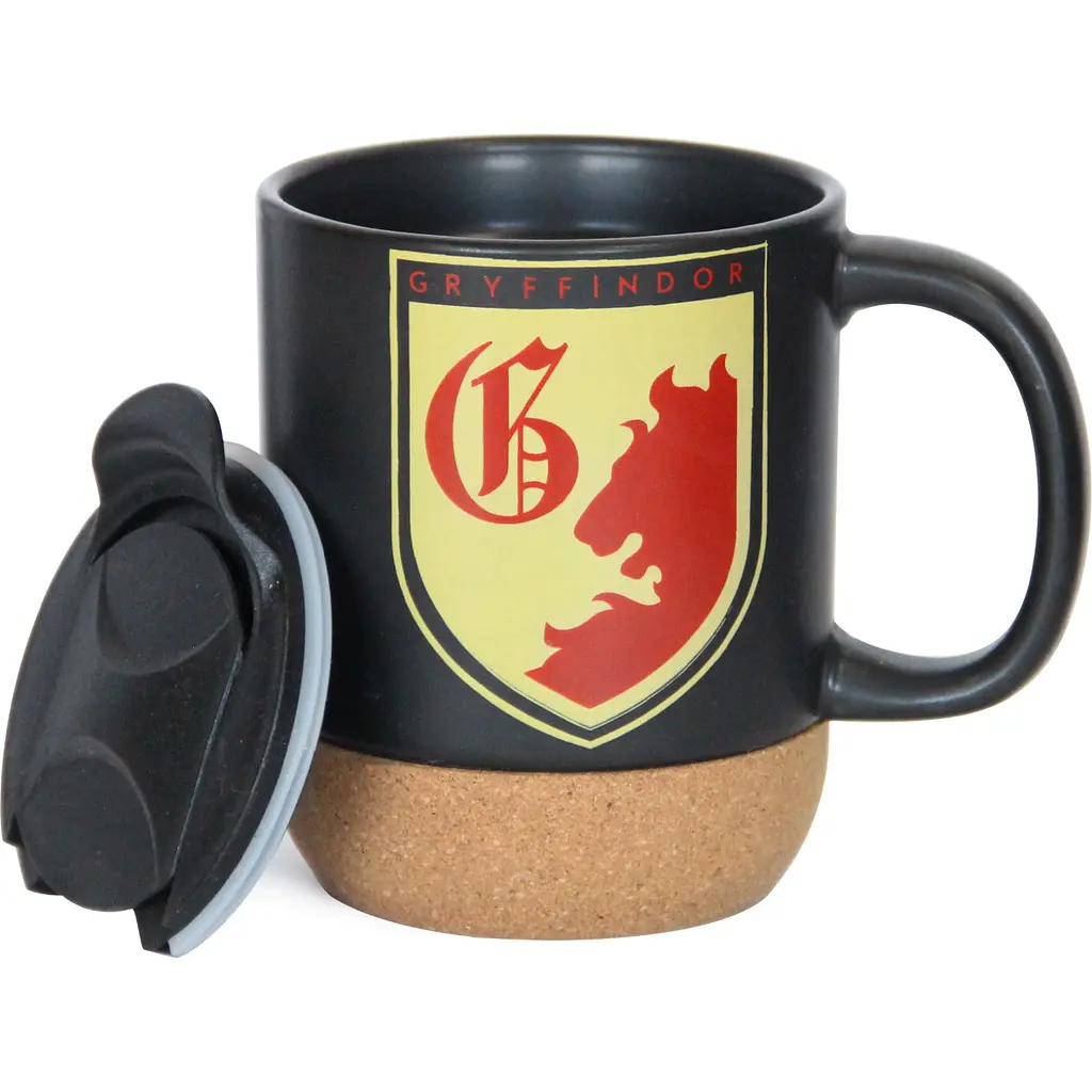 Кружка керамическая Warner Bros. Harry Potter Gryffindor с крышкой и подставкой 340 мл черный (55001784) - фото 2
