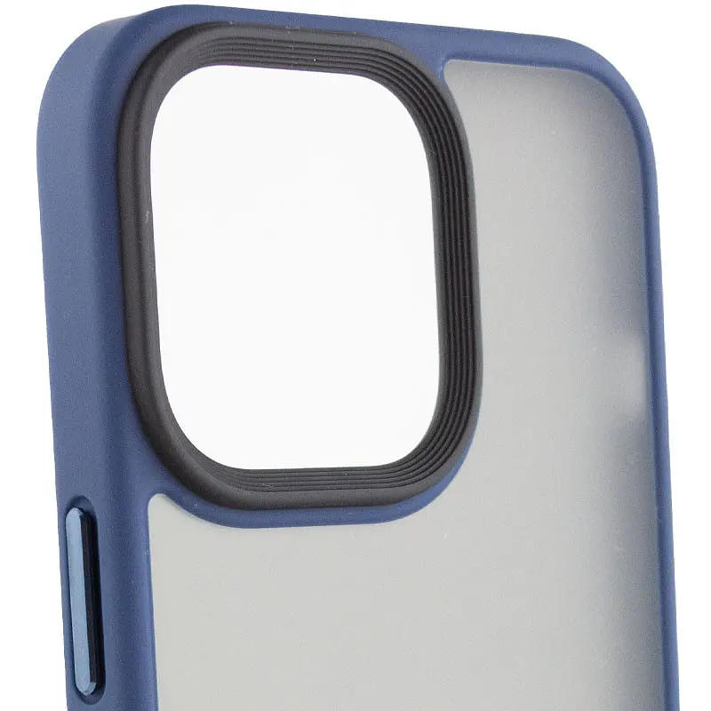 TPU+PC чохол Metal Buttons для Apple iPhone 14 Pro 6.1" Синій - фото 3