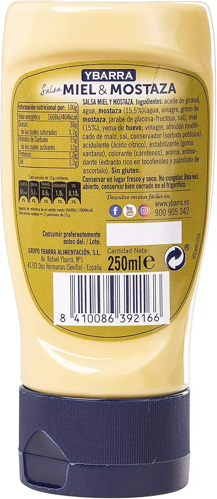 Соус Ybarra Miel Mostaza медово-гірчичний 250 мл - фото 2