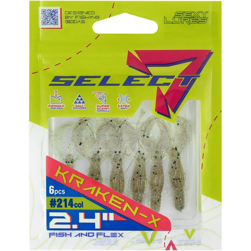 Силікон Select Kraken-X SE 2.4" 214 (6 шт/уп) - фото 2