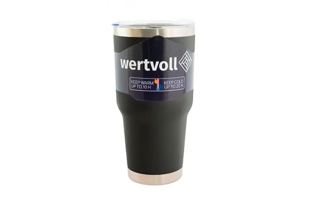 Термокружка Wertvoll Yummy 900мл черная - фото 2