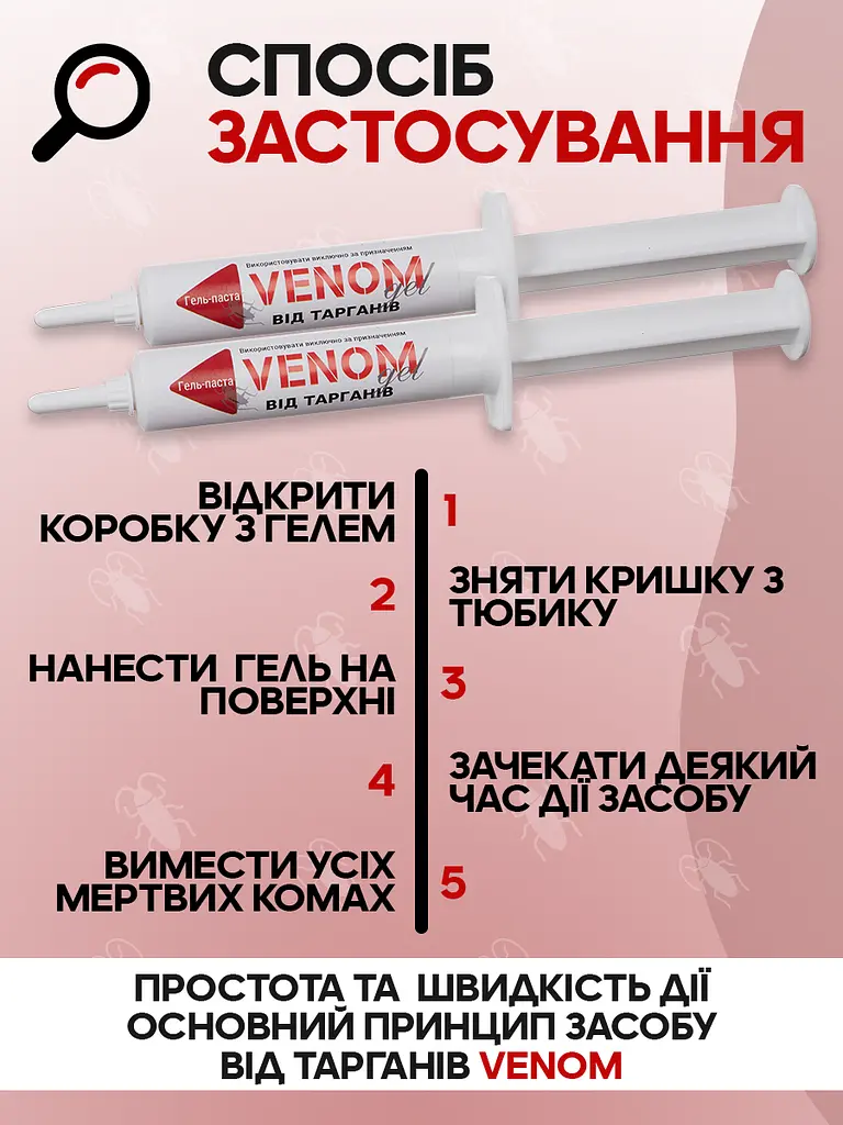 Комплект від тарганів для 2-ох кімнатної квартири Venom концентрат+2 гелі. - фото 3