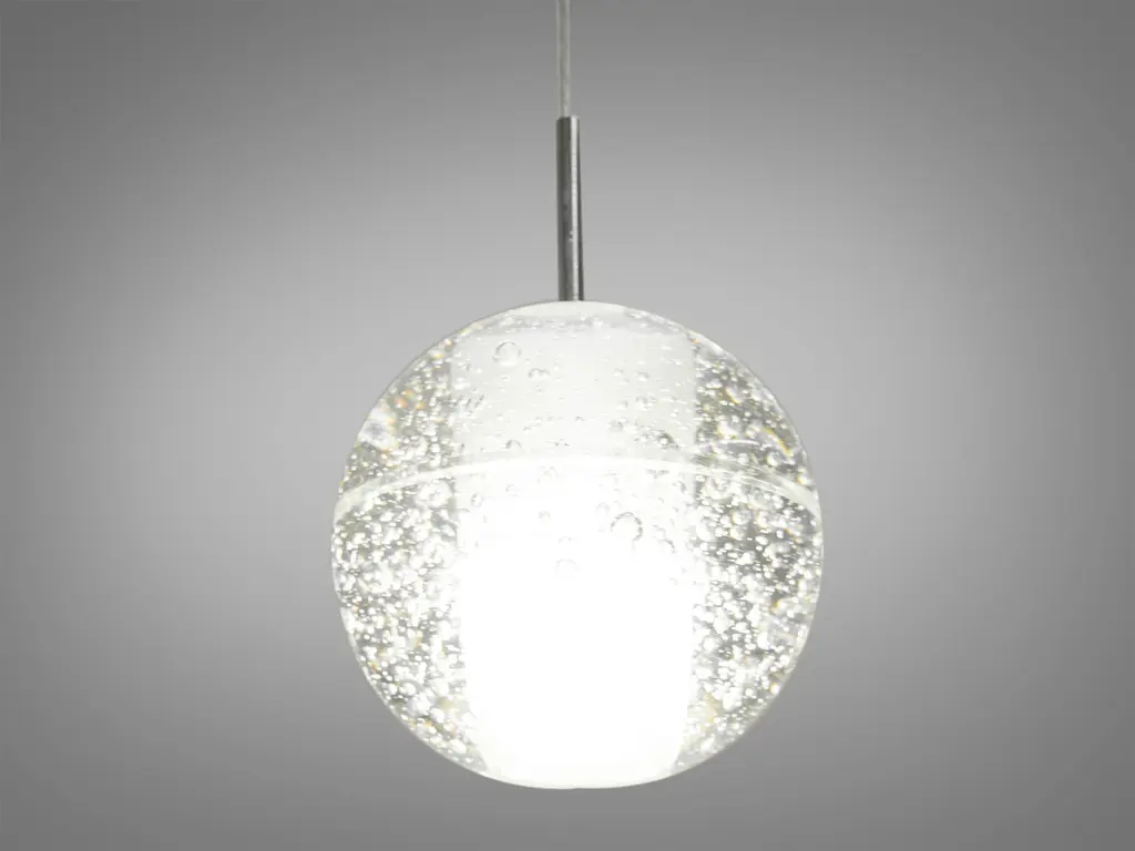 Потолочная люстра LED Diasha 3006/1HR G4, 20W, металлический каркас, стеклянный плафон, современный стиль для дома - фото 2