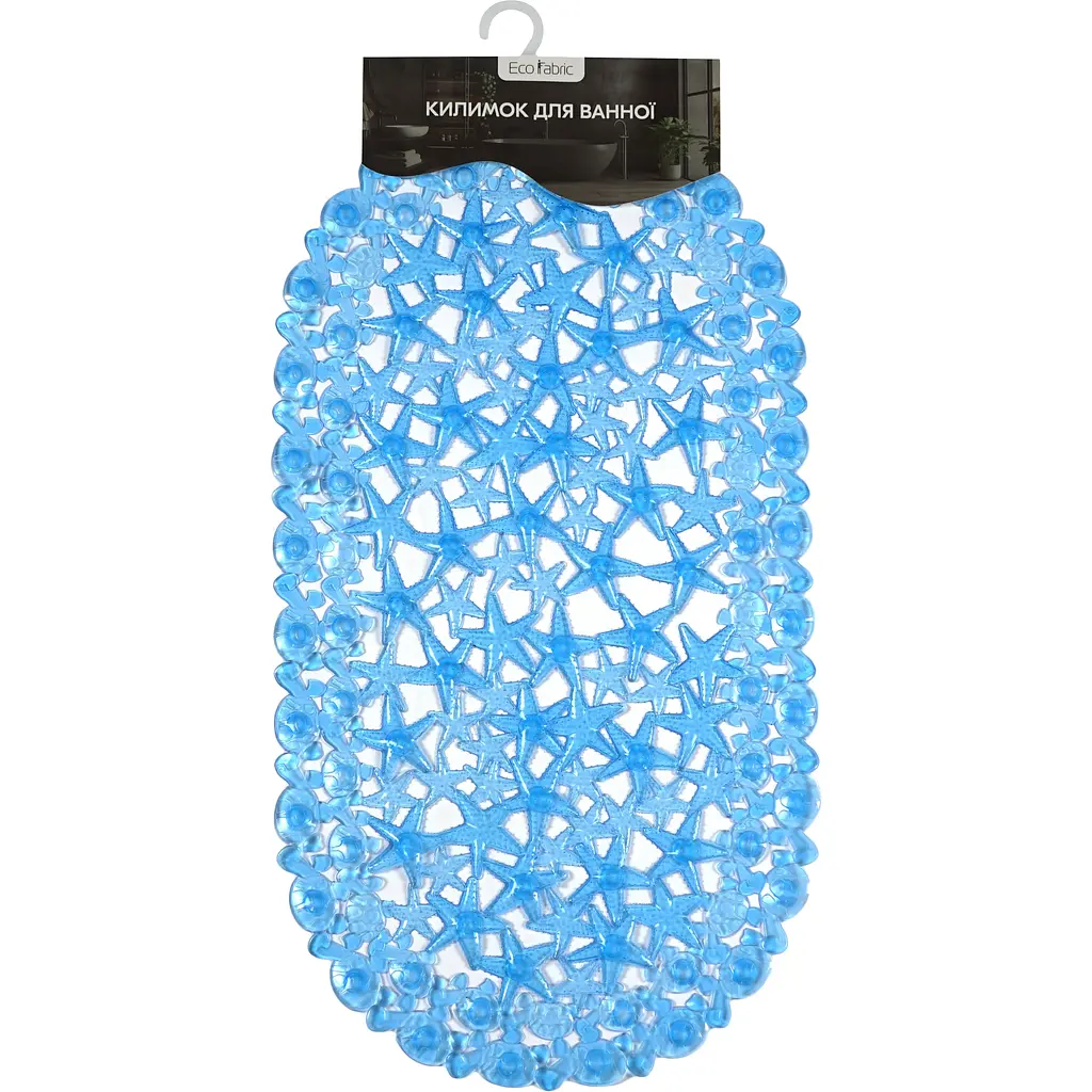 Килимок для ванної Eco Fabric Морська зірка 68х37 см прозоро-синій (6837-006) - фото 3