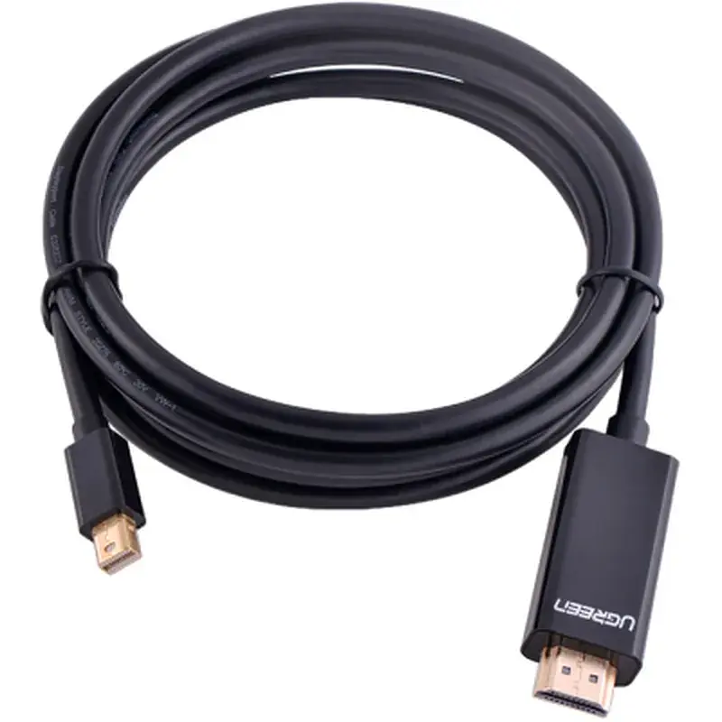 Кабель мультимедійний miniDisplayPort M to HDMI M 1.5m MD101 4K black Ugreen (20848) - фото 3