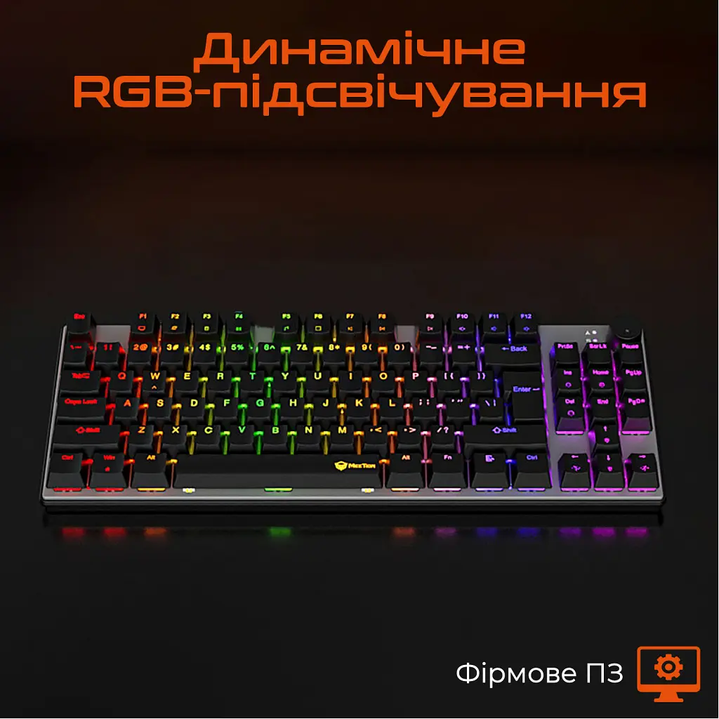 Клавіатура Meetion MK008 Pro USB Type-C Black (MT-MK008Pro-W-RUA) - фото 3