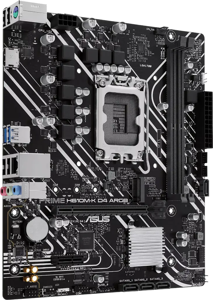 Материнська плата Asus H610M-K D4 ARGB Prime Socket 1700 - фото 4