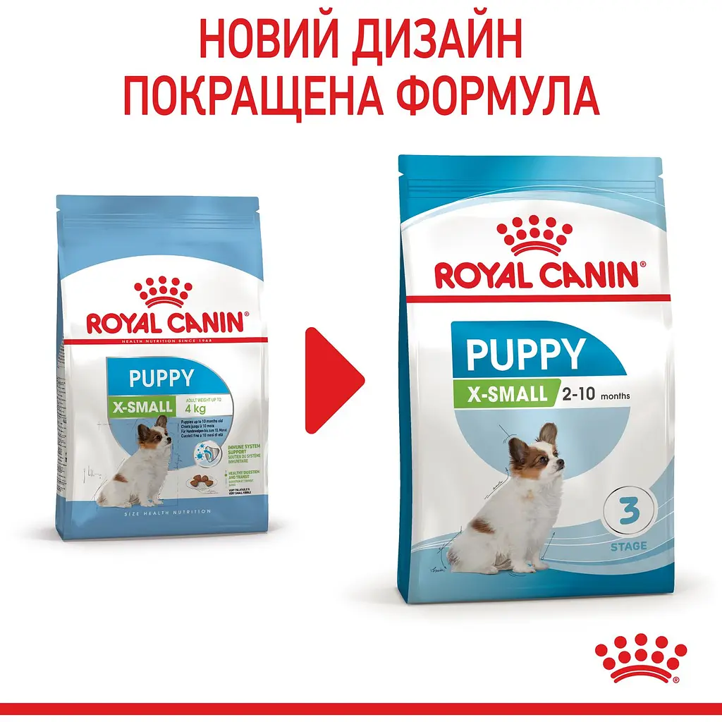 Сухой корм Royal Canin X-Small Puppy для щенков мелких пород с мясом птицы и рисом 1.5 кг - фото 3