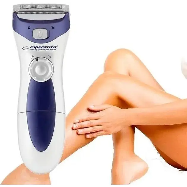 Бритва женская Esperanza EBG003B Blue анатомической формы на батарейках - фото 4